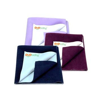 Oyo Baby Cotton Quick Dry Sheet - Small (Multicolour)