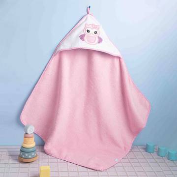 Haus & Kinder 100% Cotton Hooded Baby Towel (Pink)