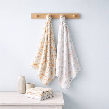 MomsHome Floral Muslin Swaddle