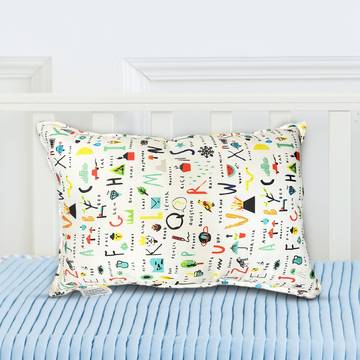 Sleepsia Alphabet Printed Baby Pillow (Multicolour)