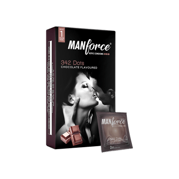 Manforce Xotic Dotted Condom - Chocolate Flavour