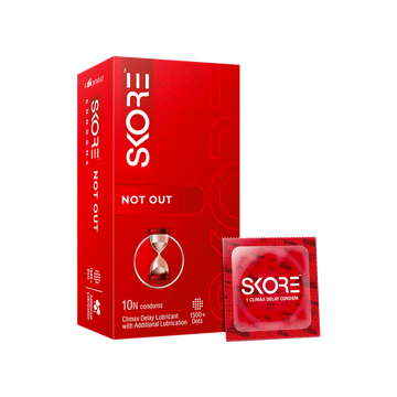 Skore Not Out Dotted Condom