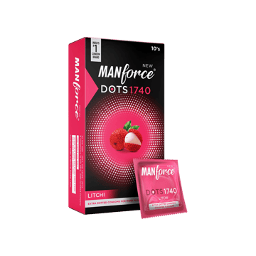 Manforce Extra Dotted Condom - Litchi Flavour