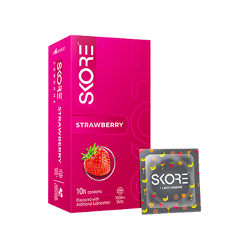 Skore Dotted Condom - Strawberry Flavour
