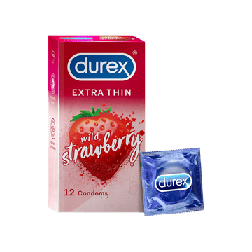 Durex Extra Thin Wild Strawberry Condom