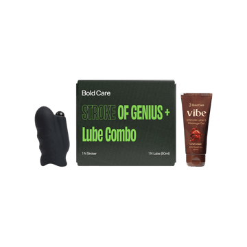 Bold Care Stroke of Genius Vibrating Personal Massager & Lubricant Set