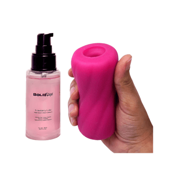 BoldEdge Rattle Dense Men Personal Massager with Water Based Slide Lubricant