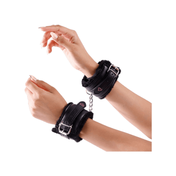 Leezu's Leather Handcuff with Soft Fur for Couple