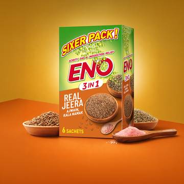 Eno 3 in 1 Antacid with Real Jeera, Ajwain & Kala Namak
