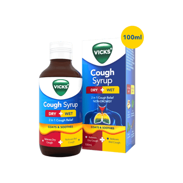 Vicks Dry+Wet 2 in 1 Fast Relief Cough Syrup