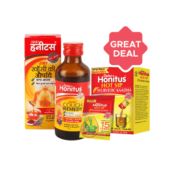 Honitus Cough Syrup +  Hot Sip Ayurvedic Kaadha Combo