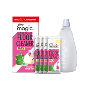Godrej Magic Ready To Mix Floor Cleaner with Bottle (Makes 2 ltr)