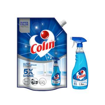 Colin Glass Cleaner (500 ml) +  Glass Cleaner (1 l) Combo
