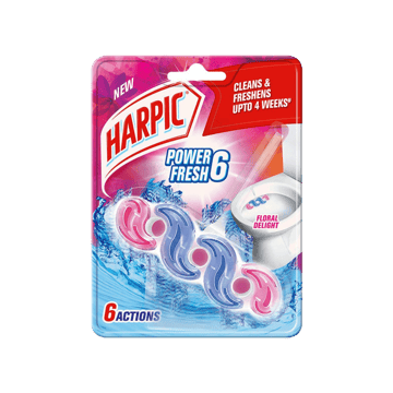Harpic Fresh Power 6 Toilet Cleaner Block (Floral Delight)