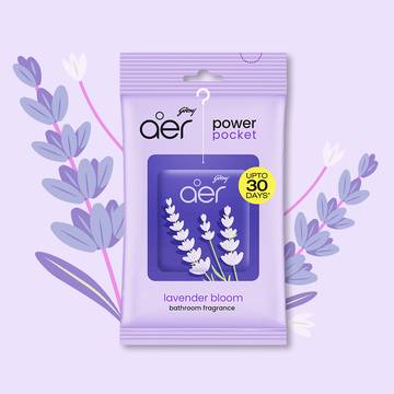 Godrej Aer Power Pocket Bathroom Air Freshener (Lavender)