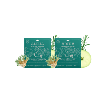 Adeha Waves of Serenity Air Freshener (Aqua & Green Apple) - Pack of 2