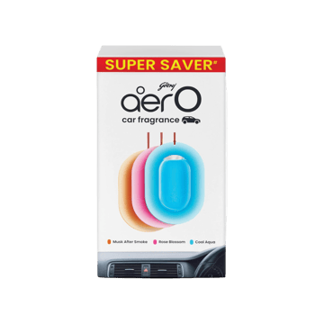 Godrej Aer O - Hanging Car Freshener (Rose Blossom, Cool Aqua, Musk After Smoke)