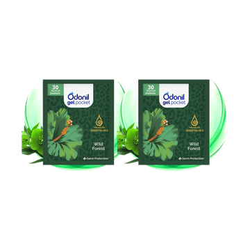 Odonil Gel Pocket Wild Forest Air Freshener (Wild Forest) - Pack of 2