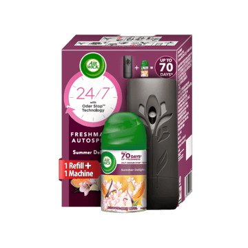 Airwick Air Freshener Kit (Machine + Summer Delights Refill) (Summer Delights)