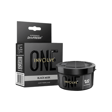 Involve One Black Musk Fiber Car Air Freshener (Musky)