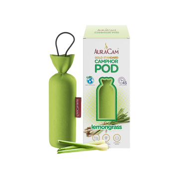 AuraCam Gold Standard Camphor Pod Air Freshener (Lemongrass)