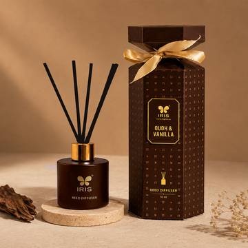 IRIS Reed Oil Diffuser Gift Set (Vanilla & Oudh)