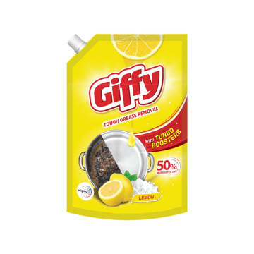Giffy Dishwash Gel with Active Salt & Lemon