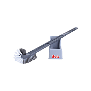 Gala Double Hockey Toilet Brush with Container (Plastic, Multicolour)