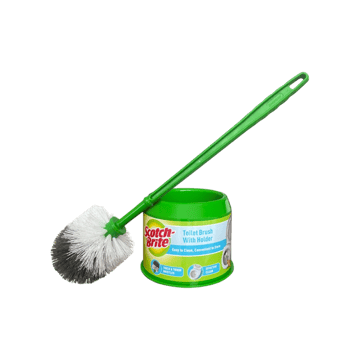 Scotch Brite Round Toilet Brush (Nylon, Green)