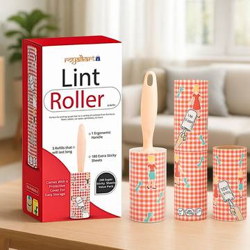 Royalkart Lint Roller with Sheets (Plastic, Multicolour)