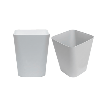 Gluman Open-Top Dustbin (Plastic, Grey)
