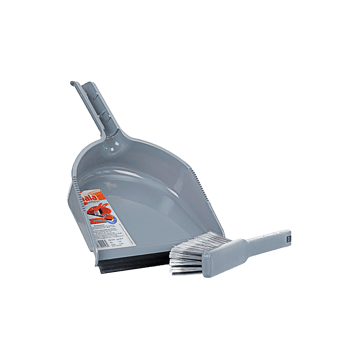 Gala Dust Go Set Dustpan & Brush (Plastic, Grey)