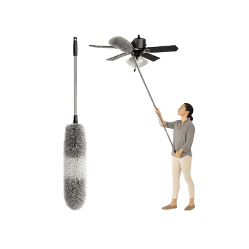 Vivela Feather Duster (Steel, Microfiber, Grey)