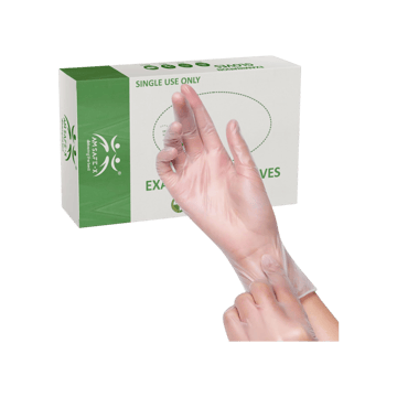 Am Safe-X Disposable Gloves (PVC, Transparent)