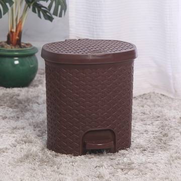 Cello Plastic Pedal Dustbin (Plastic, Brown)