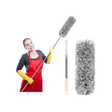 Flyngo Microfibre Feather Duster (Stainless Steel, Gray)