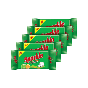 Sparkle Lime & Orange Dishwash Bar - Buy 4 Get 1 Free