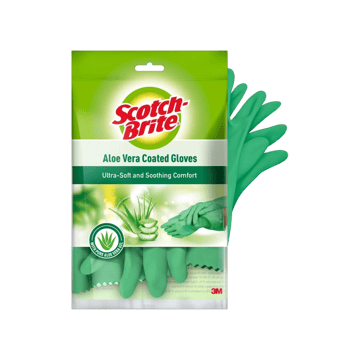 Scotch Brite Aloe Vera Coated Kitchen Gloves