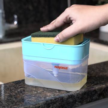 Nayasa Kitchen Soap Dispenser with Sponge Holder