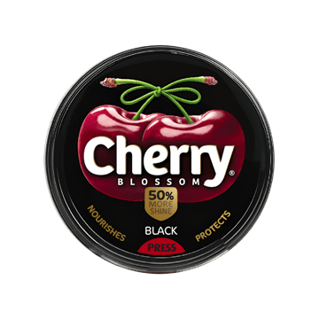 Cherry Blossom Black Wax Shoe Polish