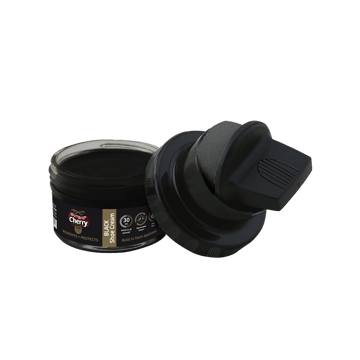 Cherry Blossom Black Shoe Polish with Built-in Applicator