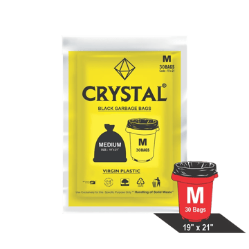 Crystal Garbage Bag (Medium, Black)