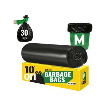 10on Garbage Bag (Medium, Black)