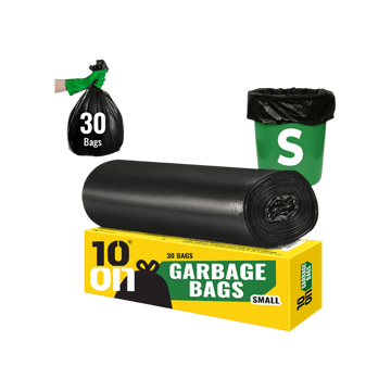 10on Garbage Bag (Small, Black)