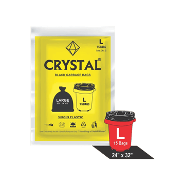 Crystal Garbage Bag (Large, Black)