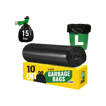 10on Garbage Bag (Large, Black)