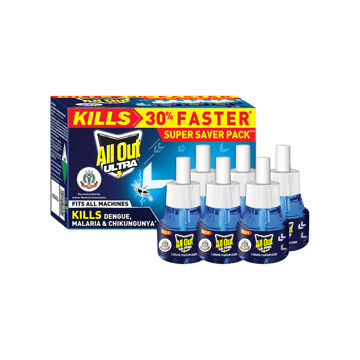 All Out Ultra Liquid Vaporizer Mosquito Repellent Machine Refill - 6 x 45 ml