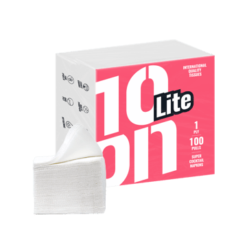 10on Lite Super Cocktail Napkins (1 Ply)