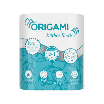 Origami 2 in 1 Kitchen Towel Roll (2 Ply)
