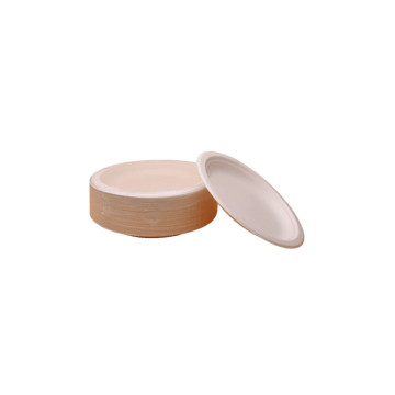Classi Bio Plain Round Bagasse Disposable Plates (7 inches)